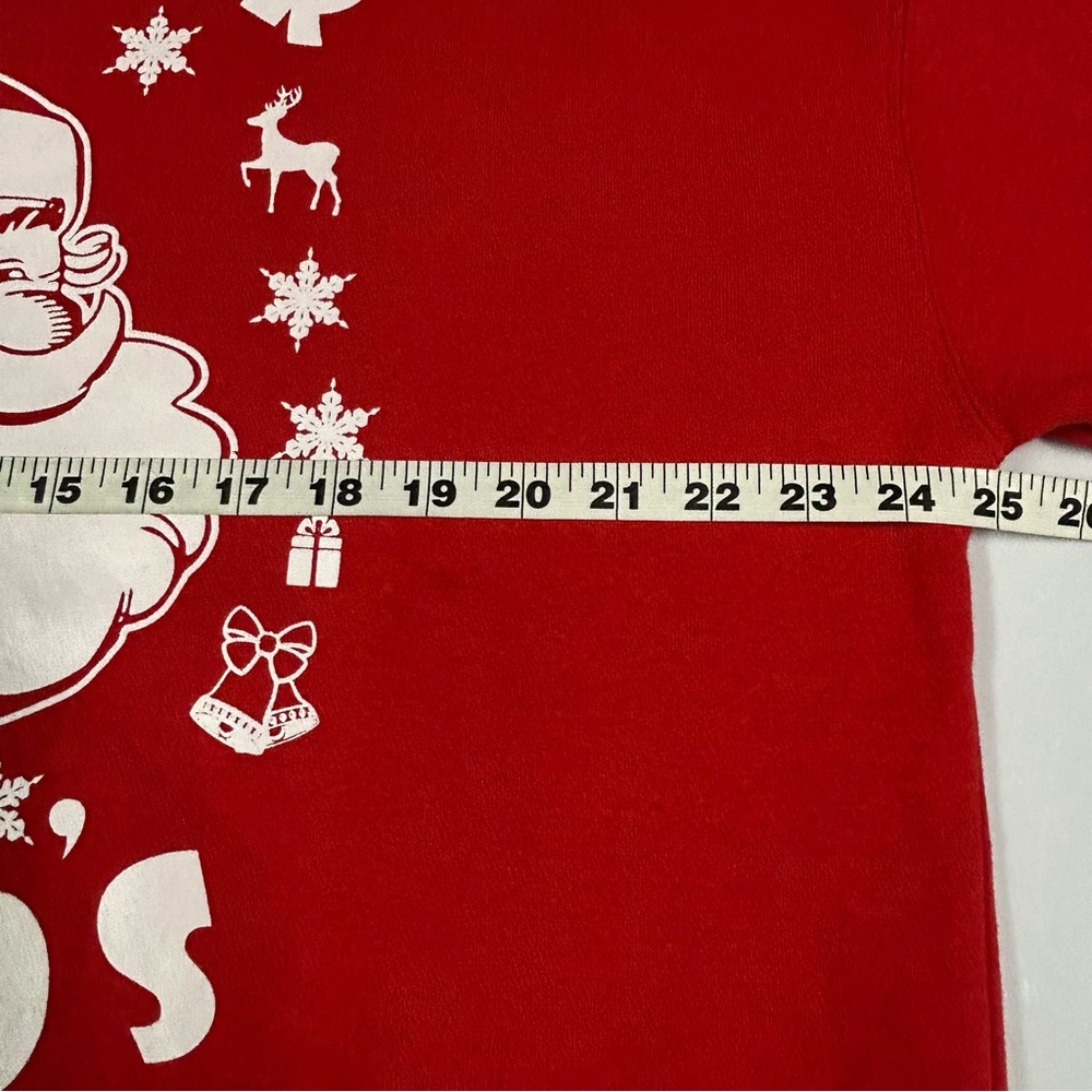 Mens Ugly Christmas Sweatshirt Size XL Pullover Crew Funny Graphic Parody Red - Picture 5 of 8
